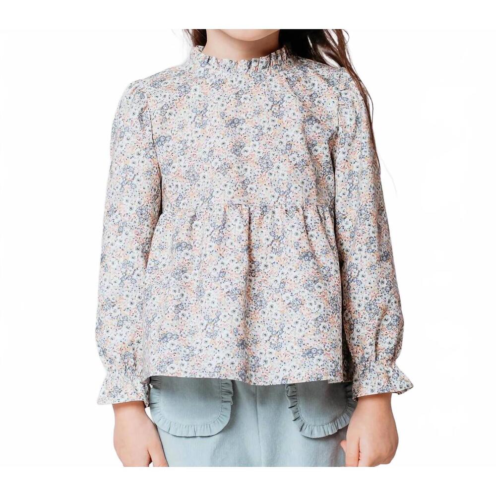 NEW FINA EJERIQUE viella floral blouse in green